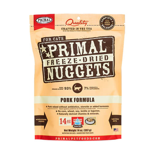 Primal Feline Pork  Freeze Dried Nuggets