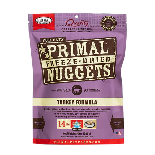 Primal Feline Turkey Freeze Dried Nuggets