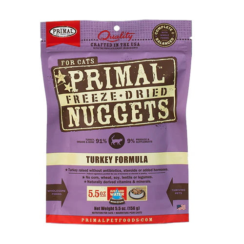 Primal Feline Turkey Freeze Dried Nuggets